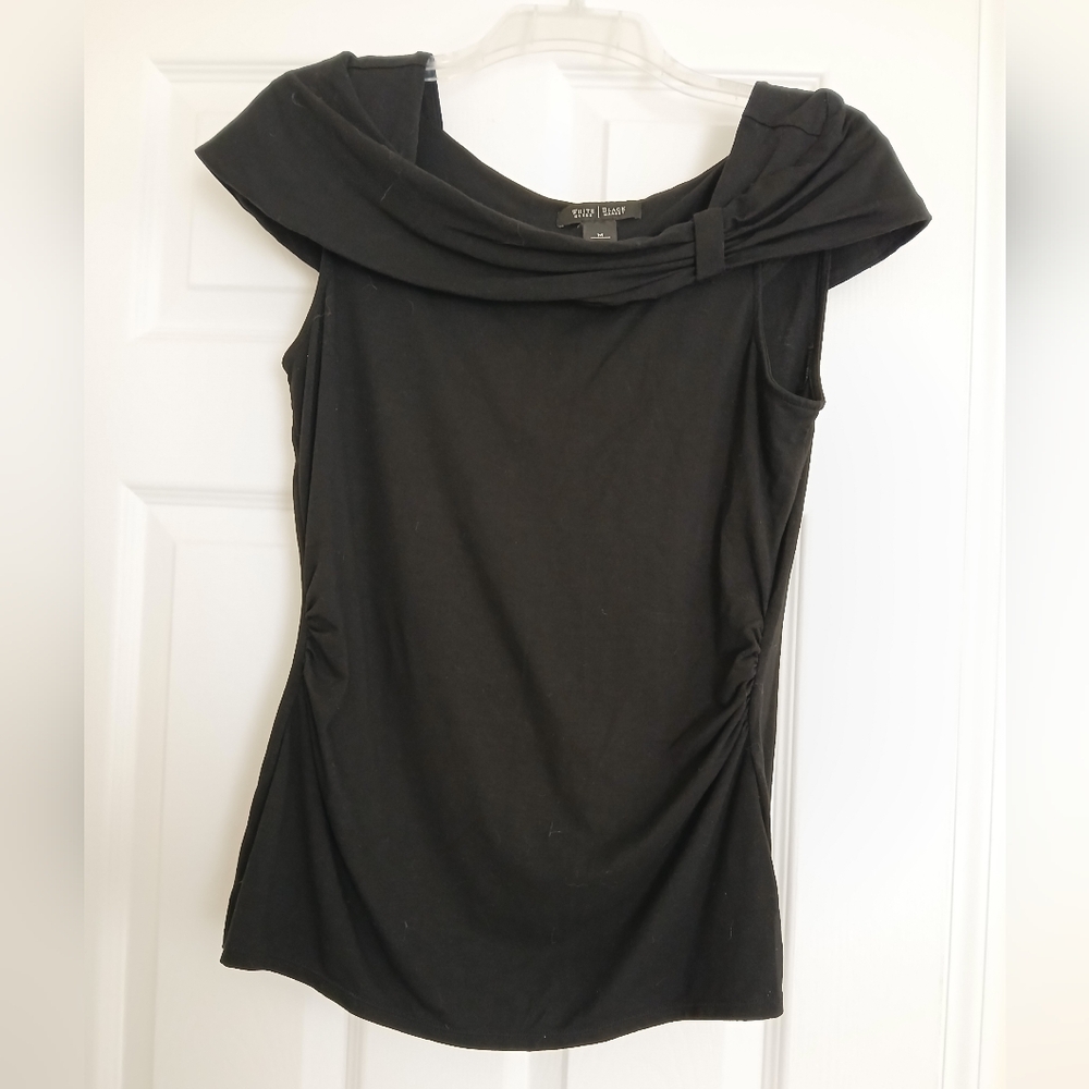 White House Black Marcket Elegant Black Women's Top